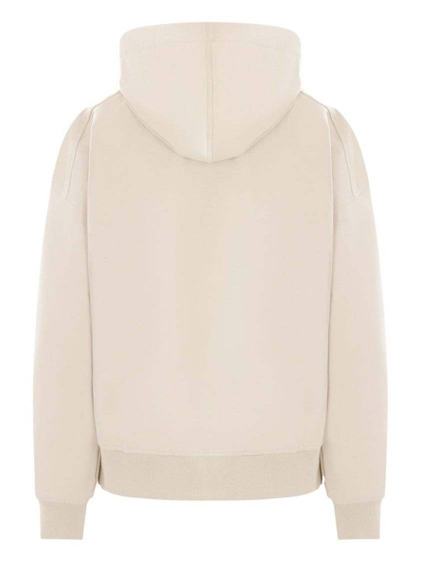 Brunello Cucinelli Brushed Cotton Monile Hoodie With Zip Closure