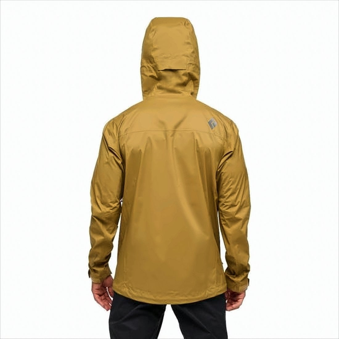 Black Diamond Brown Nylon Jacket With Front Zipper Closure