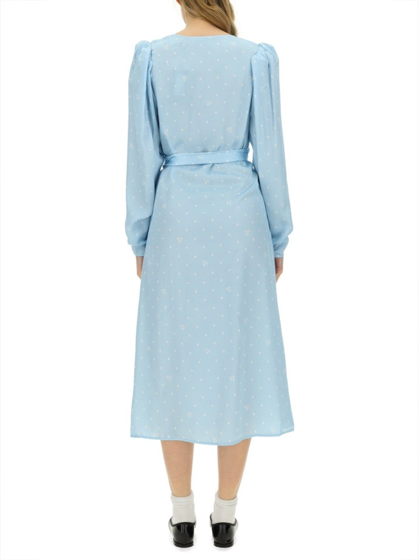 Rotate Polka Dot Midi Dress