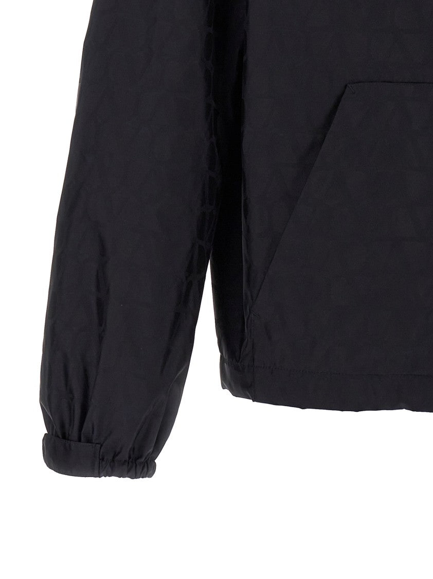 Valentino Garavani Toile Iconographe Blue Nylon Windbreaker