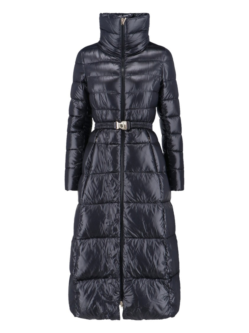 Herno Maxi Puffer Jacket With Belt And High Collar