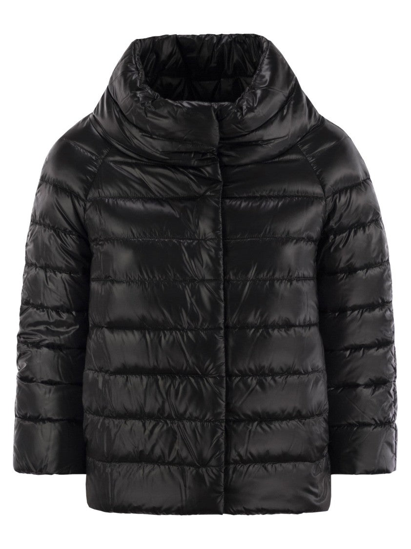 Herno Mini Cape With Jewelled Sleeves