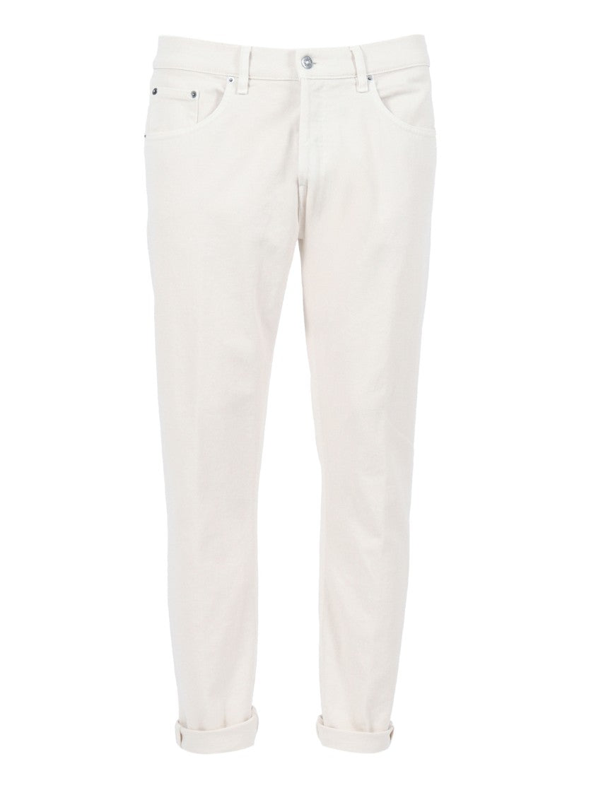 Dondup Off-White Classic Five-Pocket Jeans With Elegant Finish