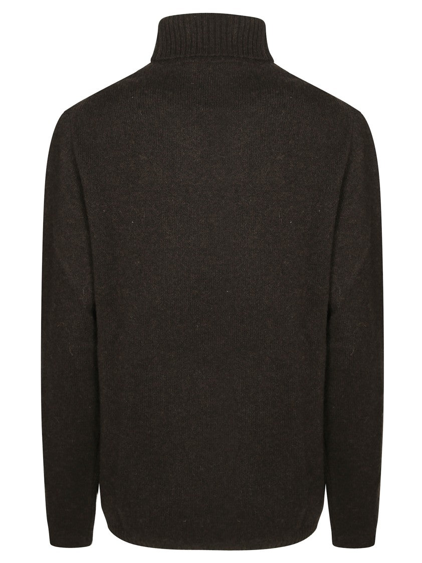 Daniele Fiesoli Long-Sleeve Turtleneck Sweater With Ribbed Knit Texture