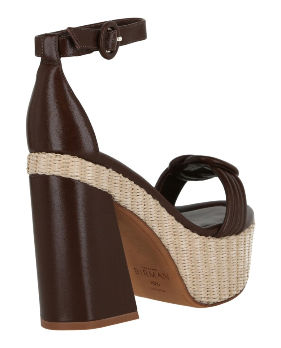 Alexandre Birman Vicky Ankle Wrap Platform Sandals