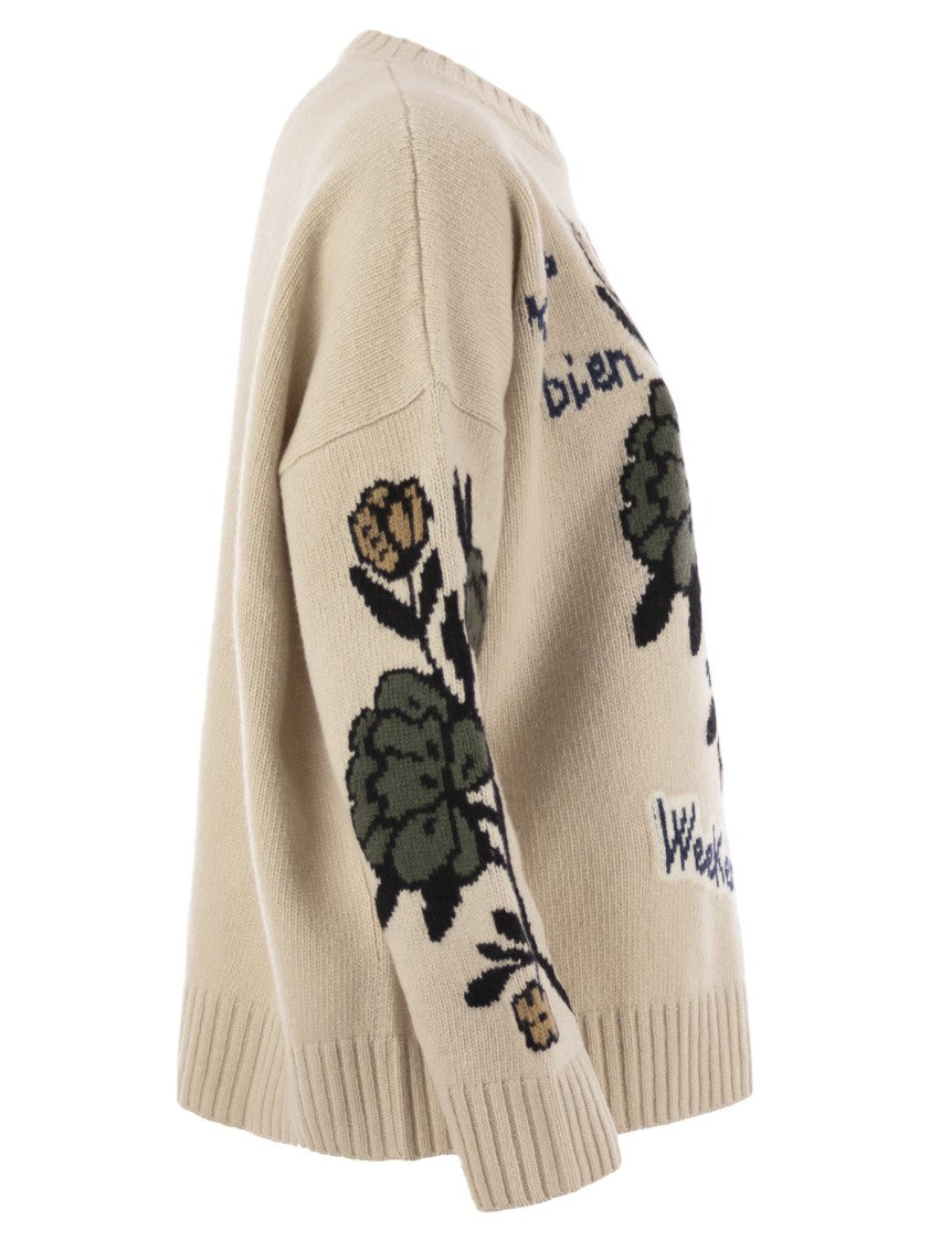 Max Mara Pavidi - Over Sweater In Wool Yarn