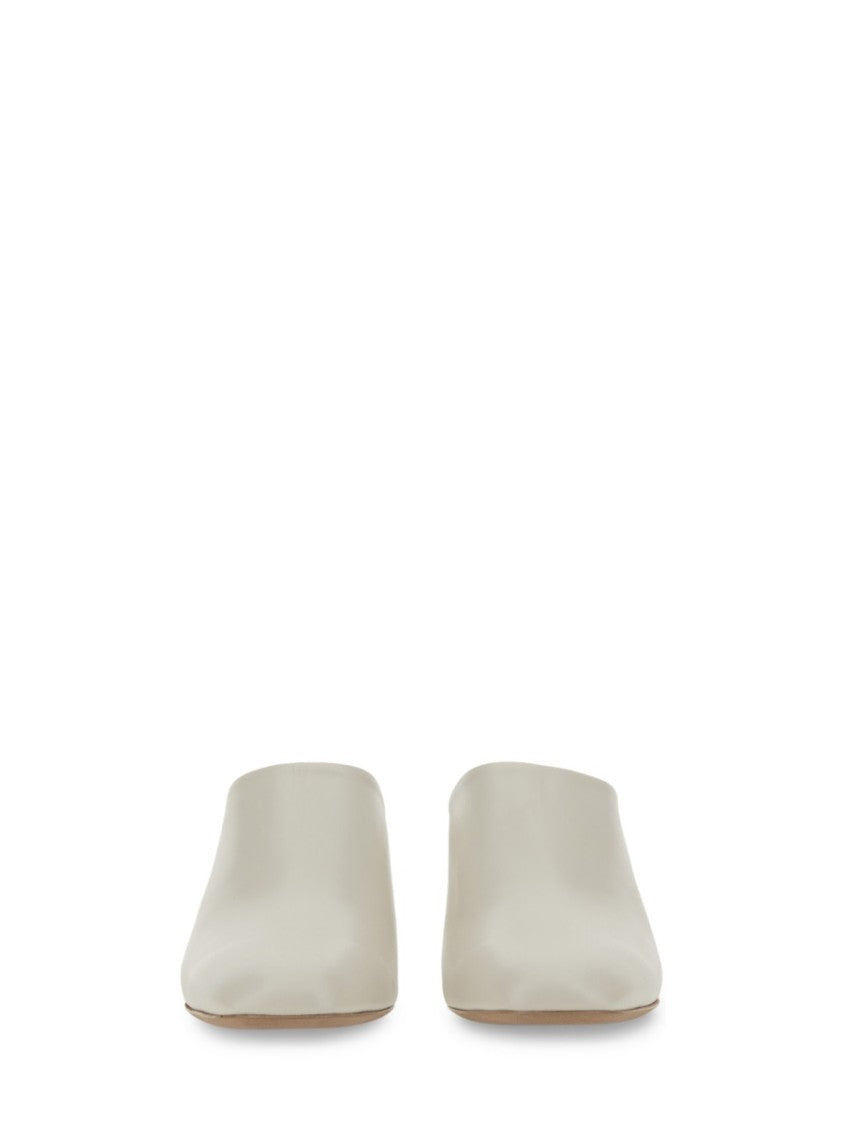 Tod's Backless Calfskin Sandals With Sophisticated Heel