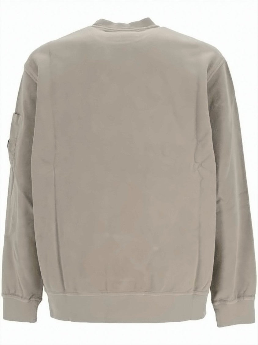 C.P. Company Relaxed Fit Long-Sleeve Crewneck Sweatshirt With Circular Lens Pocket