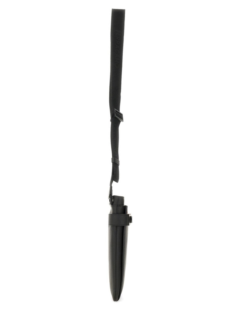 Ferragamo Structured Black Shoulder Bag