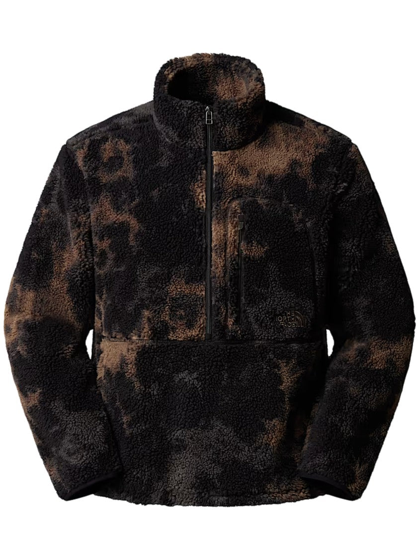The North Face High-Collar Pullover Jacket In Textured Pile Fabric