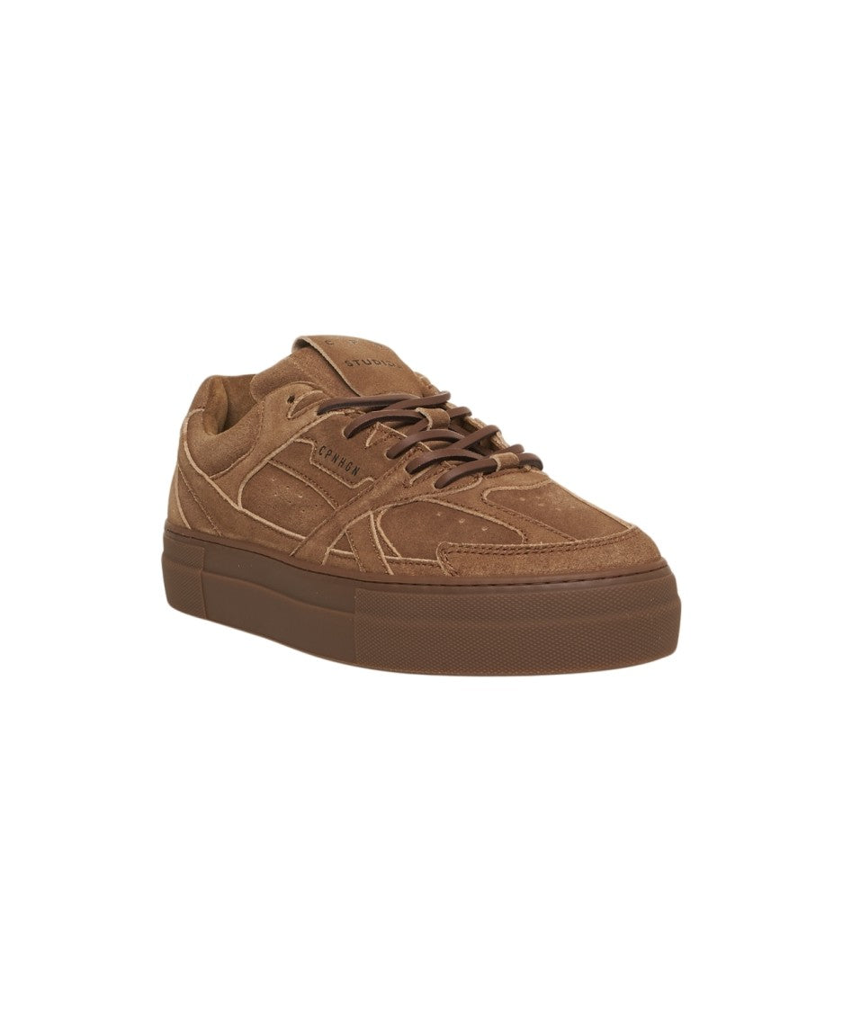 Copenaghen Suede Platform Sneakers With Lace-Up Closure