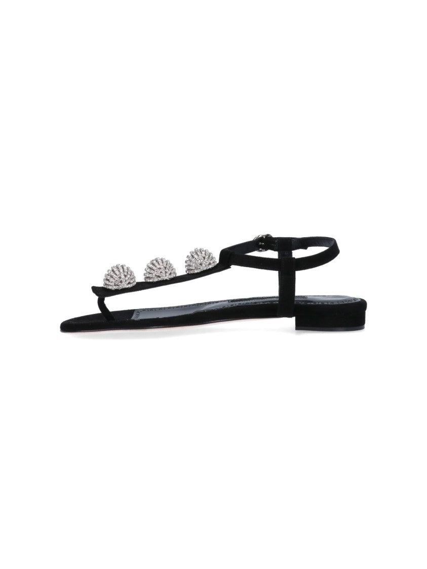 Manolo Blahnik "Hobela" Flip-Flop Sandals