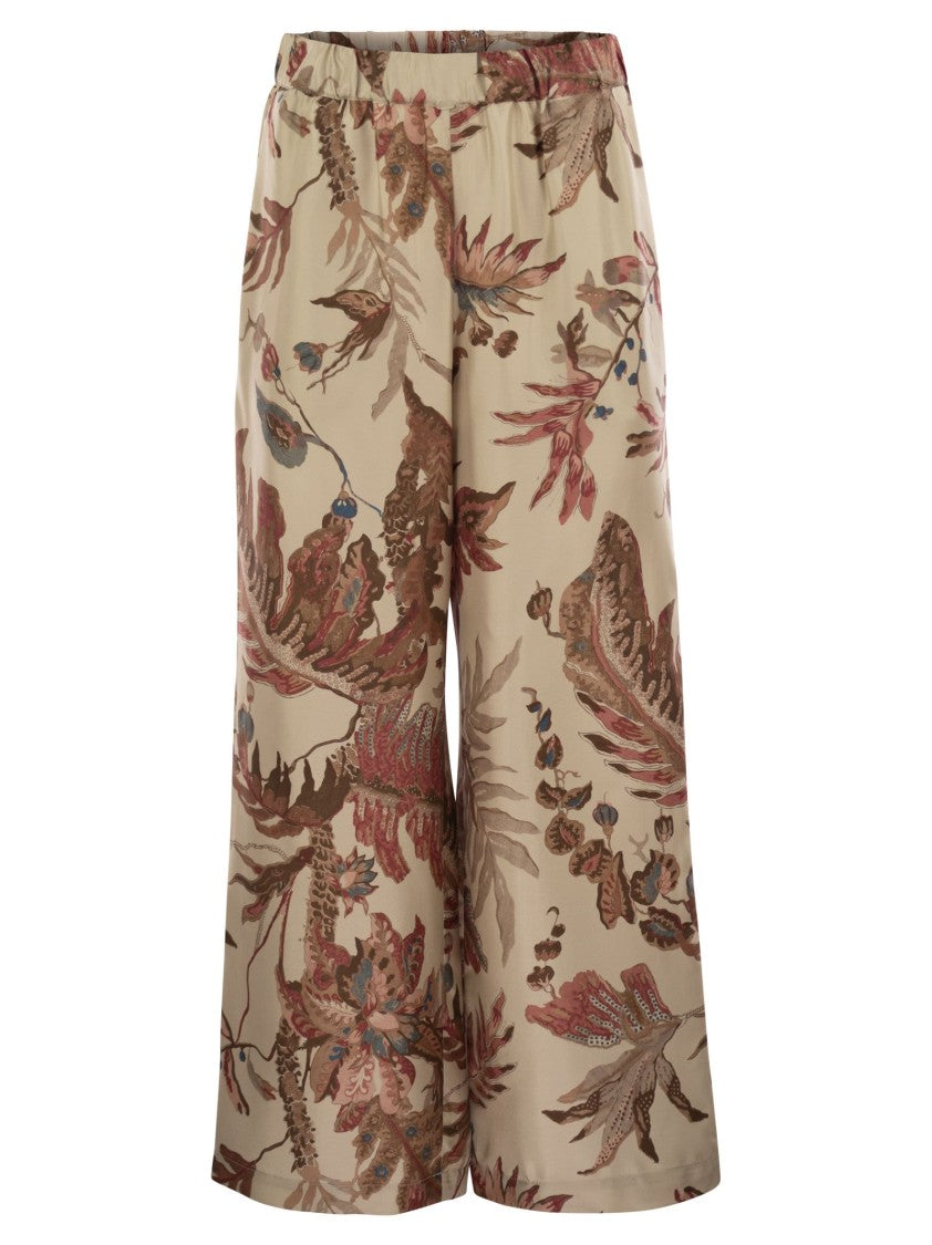 Max Mara Temide - Printed Silk Twill Trousers