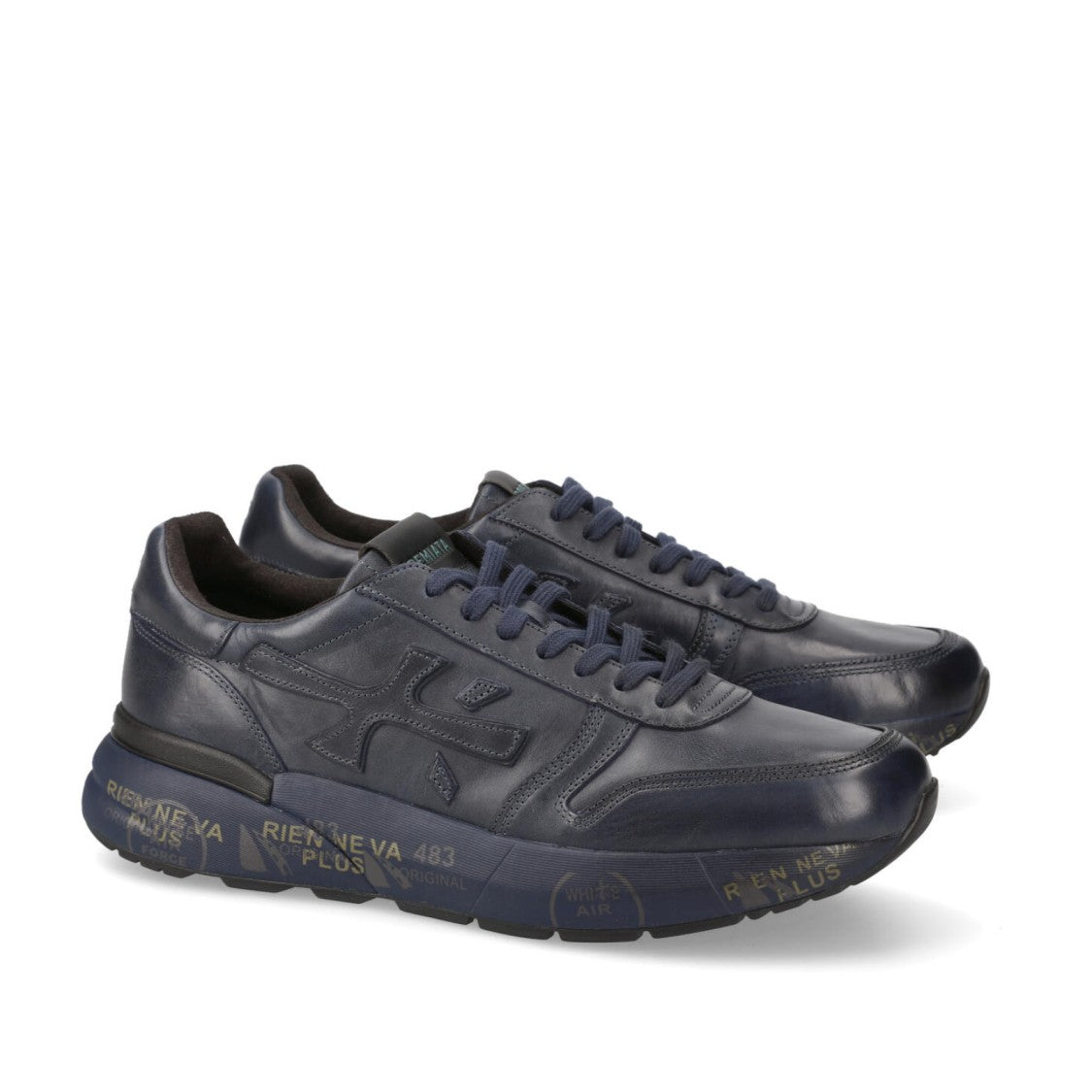 Premiata Mick Sneakers In Faded Blue Leather