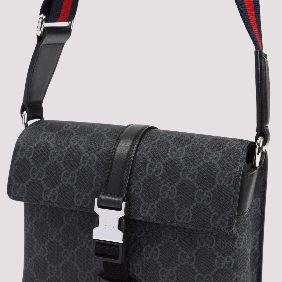 Gucci Gg Supreme Textile And Leather Shoulder Bag