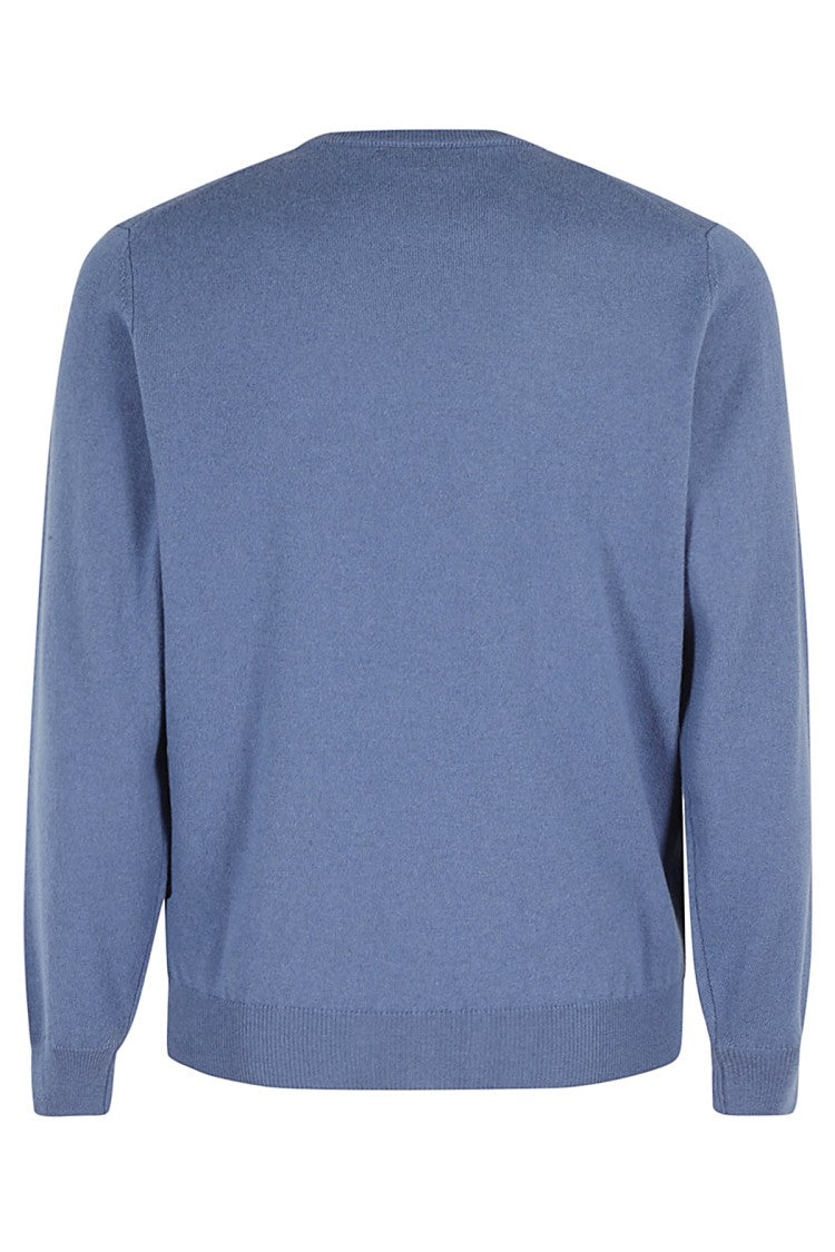 Filippo De Laurentis Relaxed Fit Cashmere Blend Crew Neck Sweater
