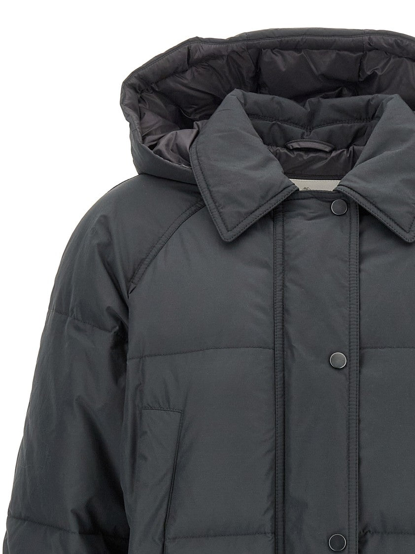 Brunello Cucinelli 'Shiny Zipper Pull' Down Jacket