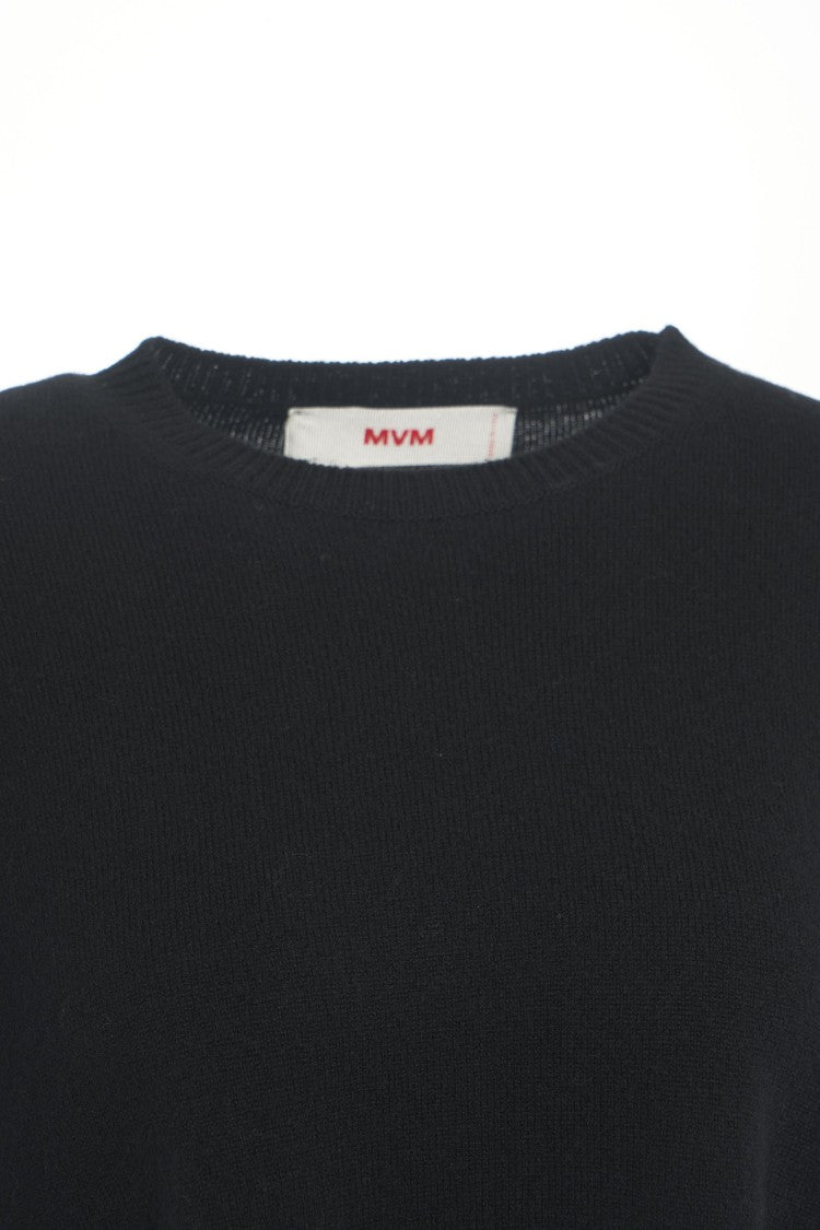 Mvm Oversized Knit Sweater With Asymmetric Hem