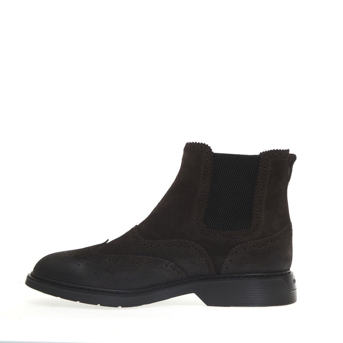Hogan Black Ebony Suede Ankle Boots