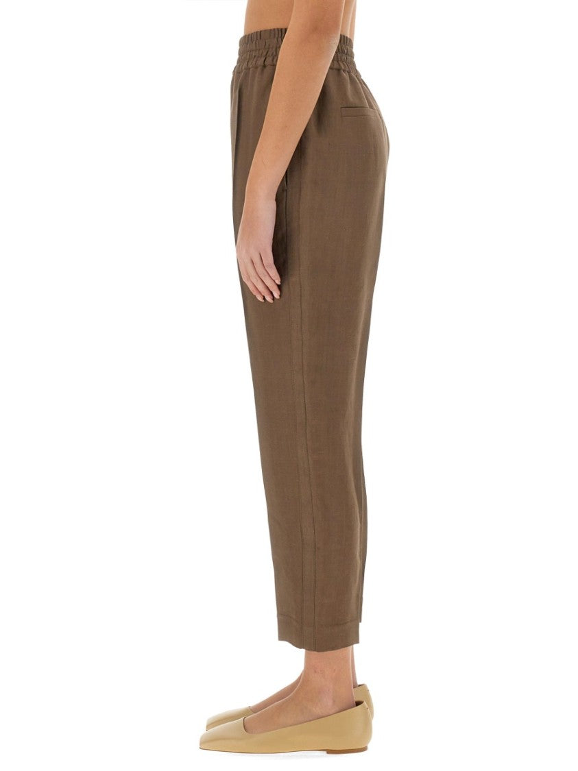Brunello Cucinelli Baggy Pull-Up Pants In Twill