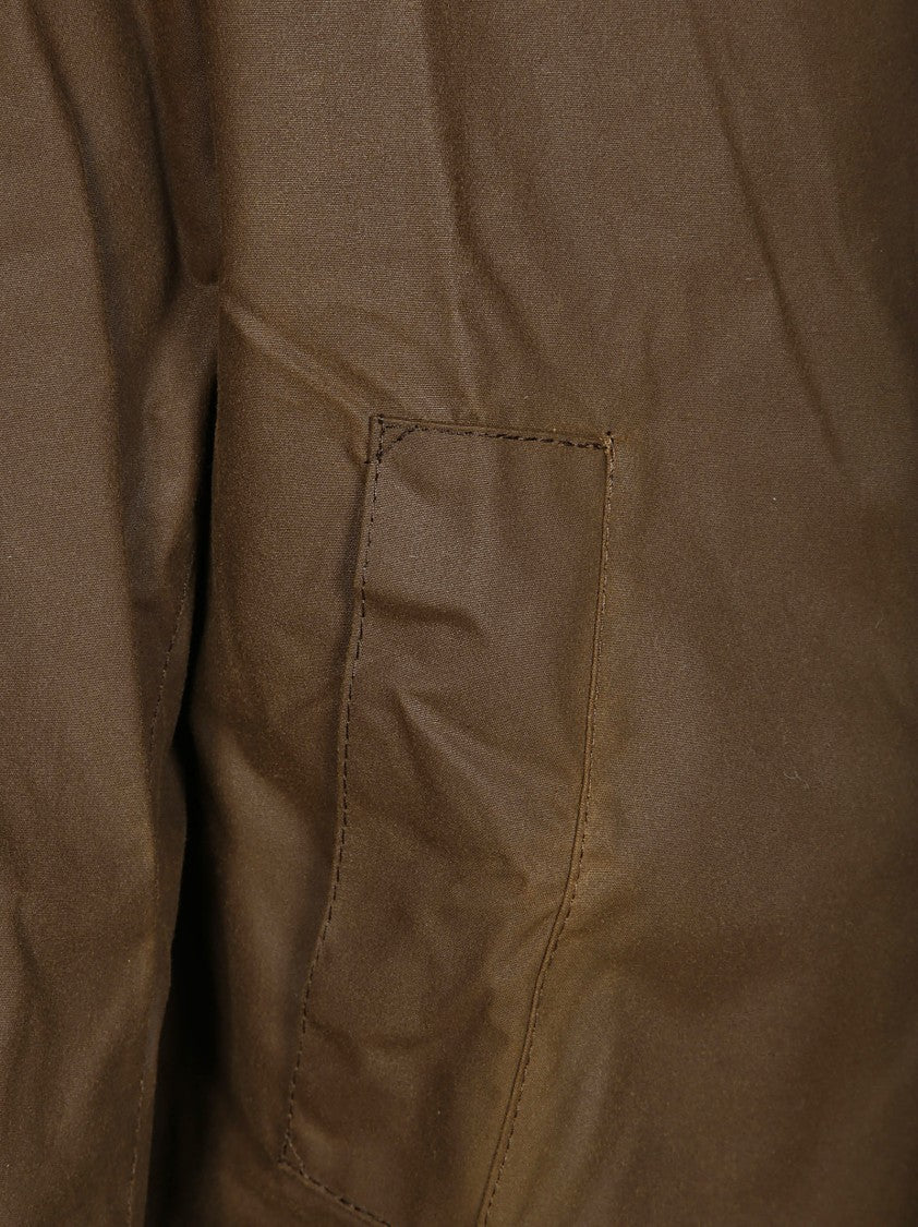 Barbour Waxed Cotton Jacket With Corduroy Collar