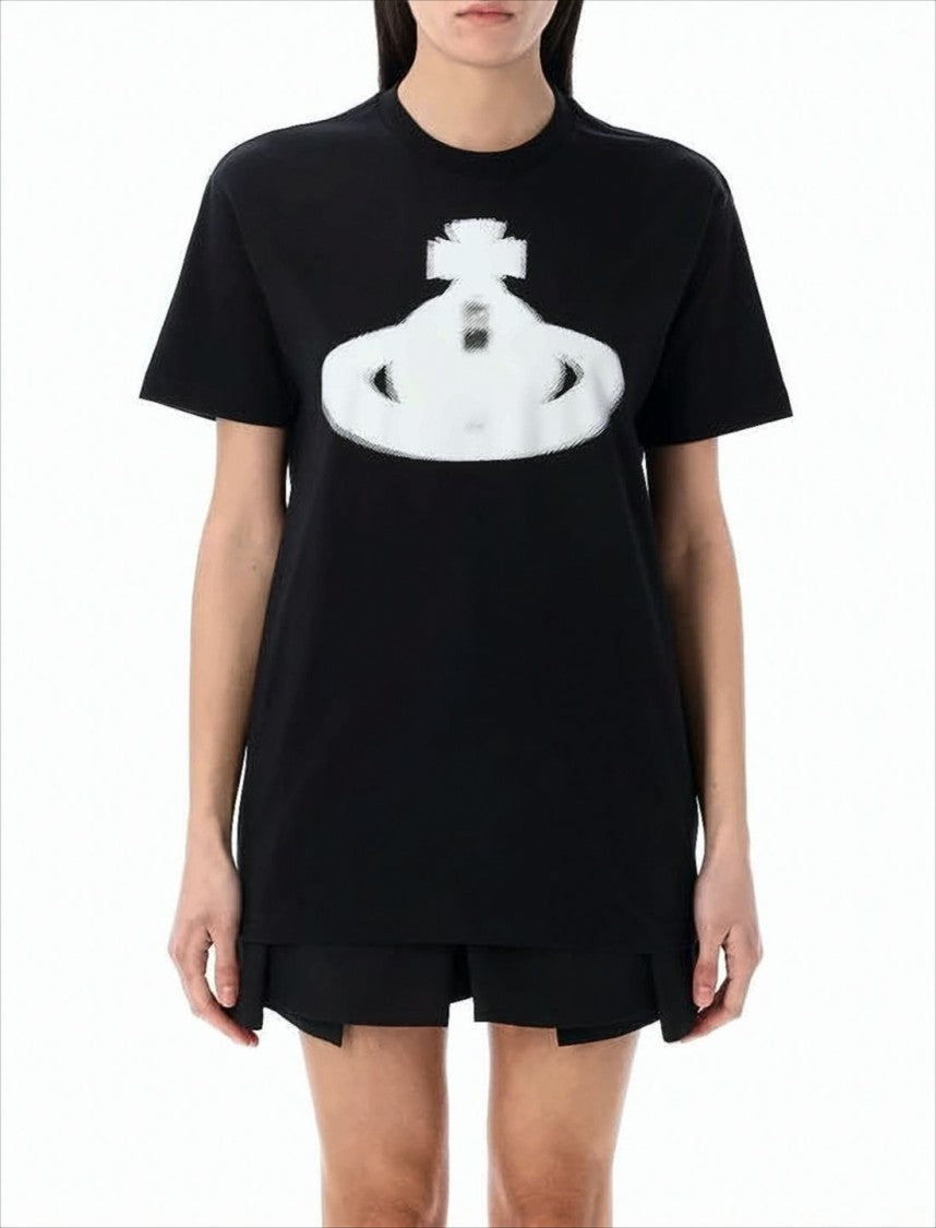 Vivienne Westwood Relaxed Fit Black Graphic Emblem T-Shirt