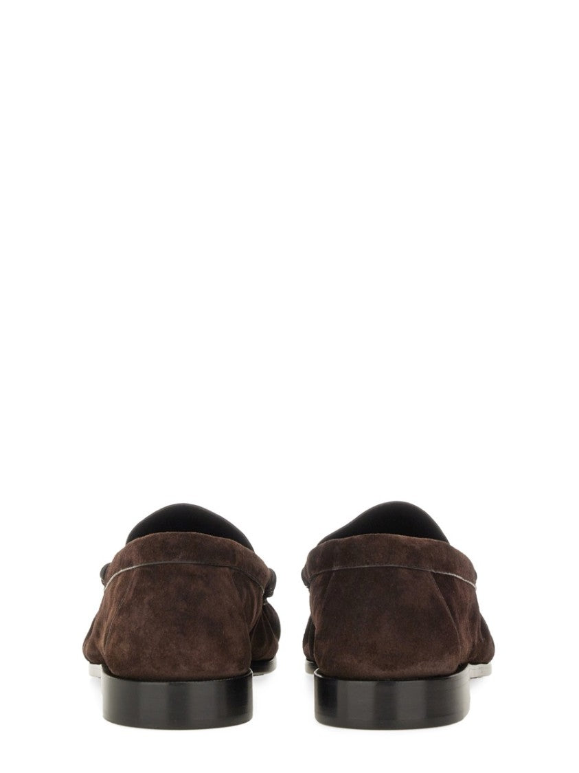 Saint Laurent Suede "Laurent" Loafer