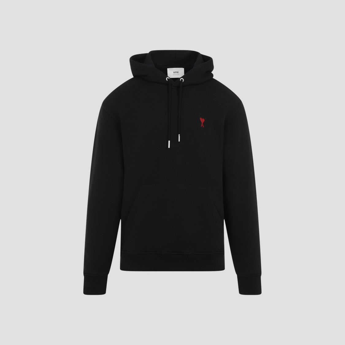 Ami Cotton Hoodie With Iconic Heart Logo And Relaxed Fit
