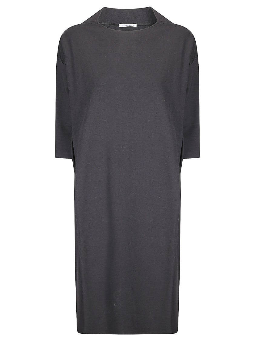 Stefano Mortari Fitted Boat Neck Maxi Dress