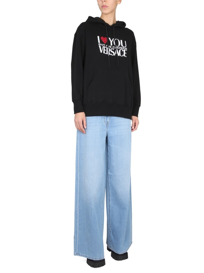 Versace Sweatshirt With I Love You Logo
