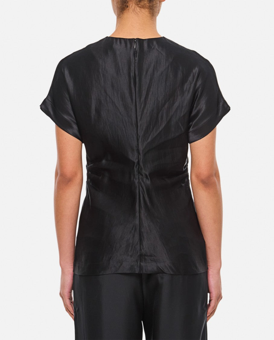 Loulou Studio Fitted Short-Sleeved Blouse