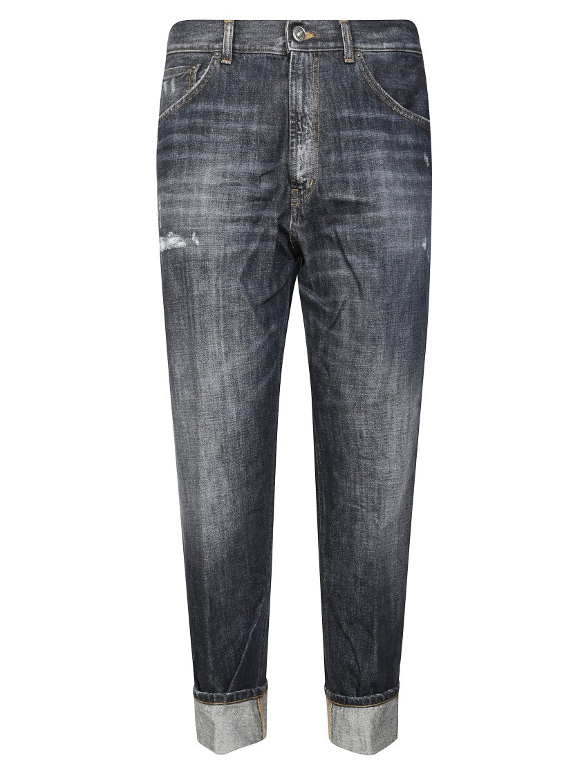 Dondup Relaxed Fit Dark Wash Denim Jeans