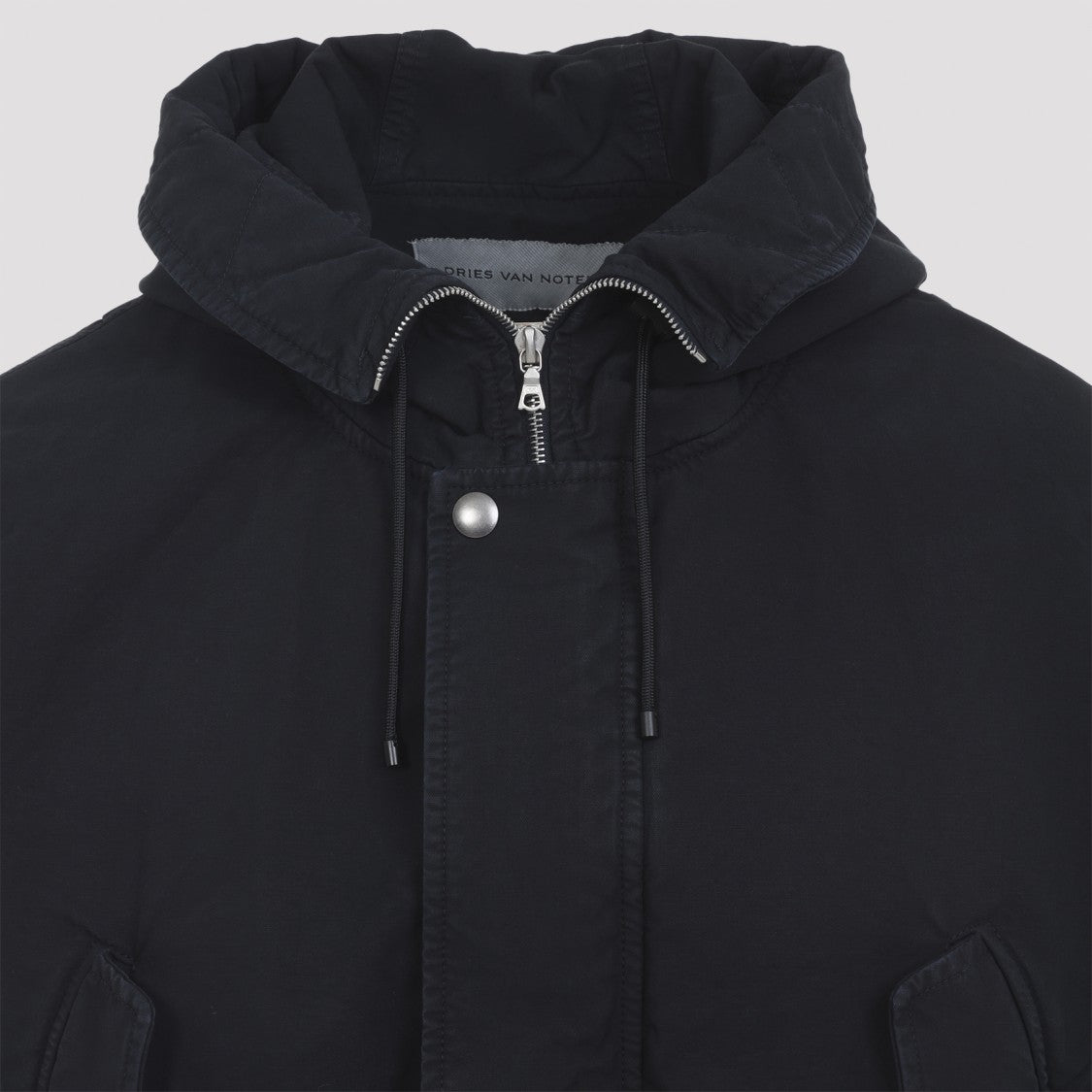 Dries Van Noten Navy Blue Cotton Velmonte Jacket