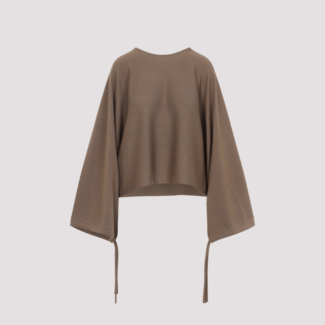 Max Mara Relaxed Fit Brown Virgin Wool Sweater