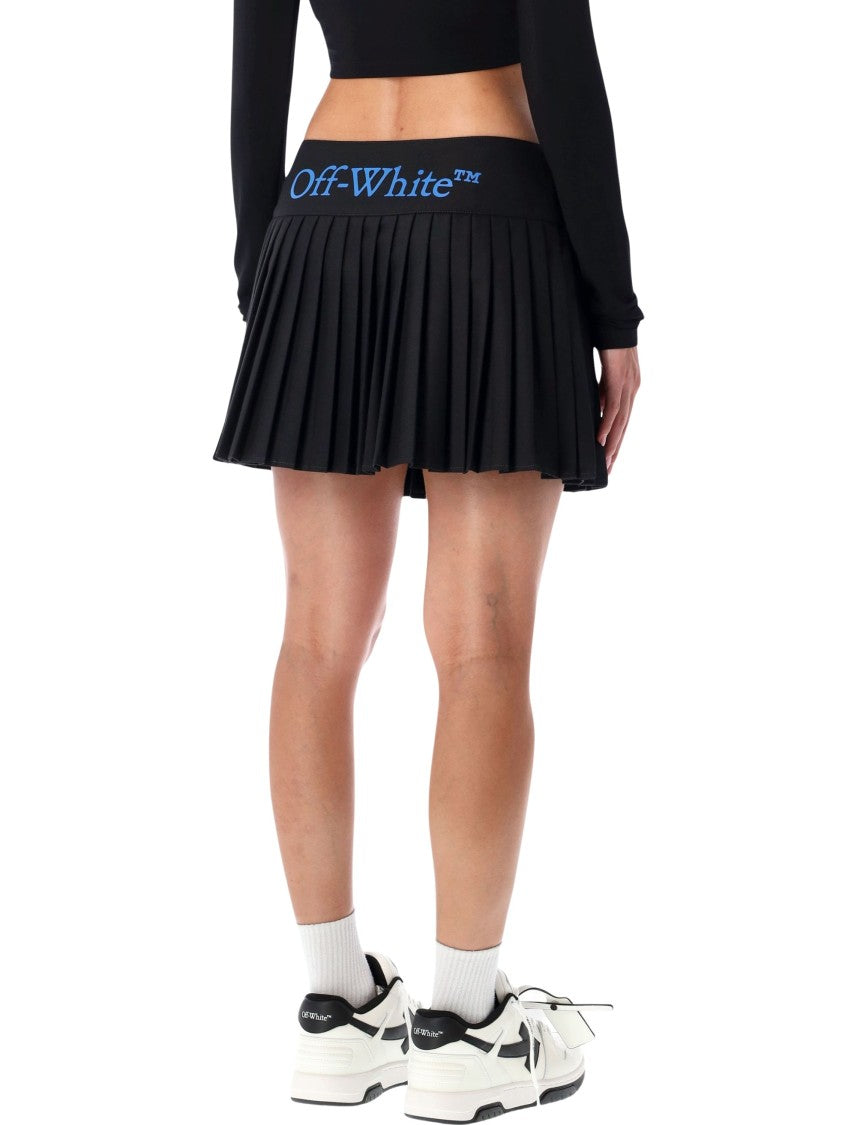 Off-White Pleated Mini Skirt