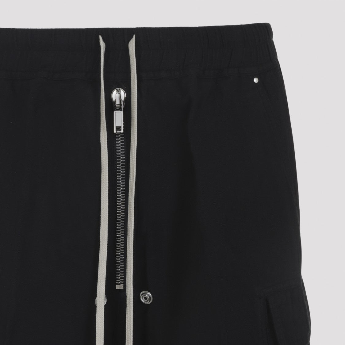 Drkshdw By Rick Owens Black Cotton Jumbo Belas Double Cargo Pants