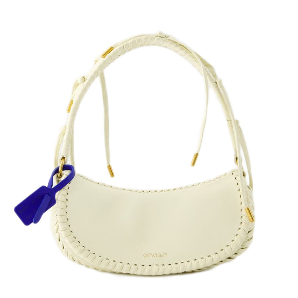 Off-White Edge Weaving Shoulder Bag - Leather - Beige