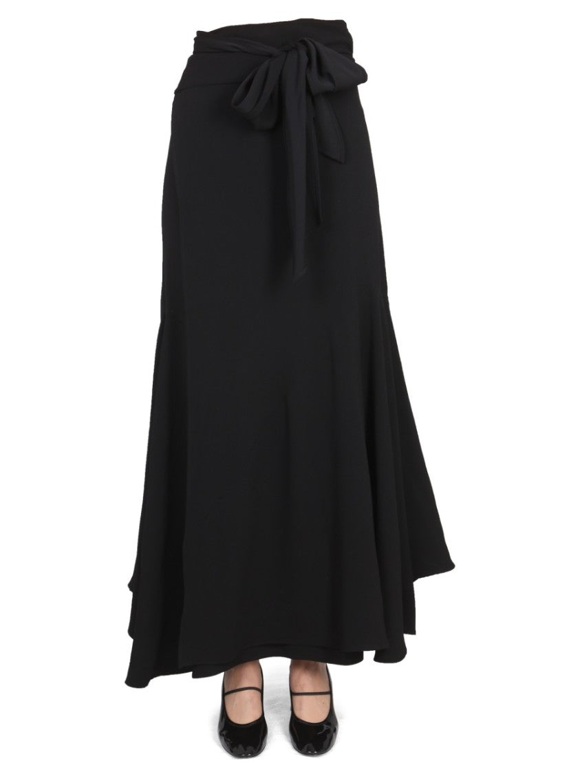 Stefano Mortari High-Waisted Skirt With Prominent Waist Bow