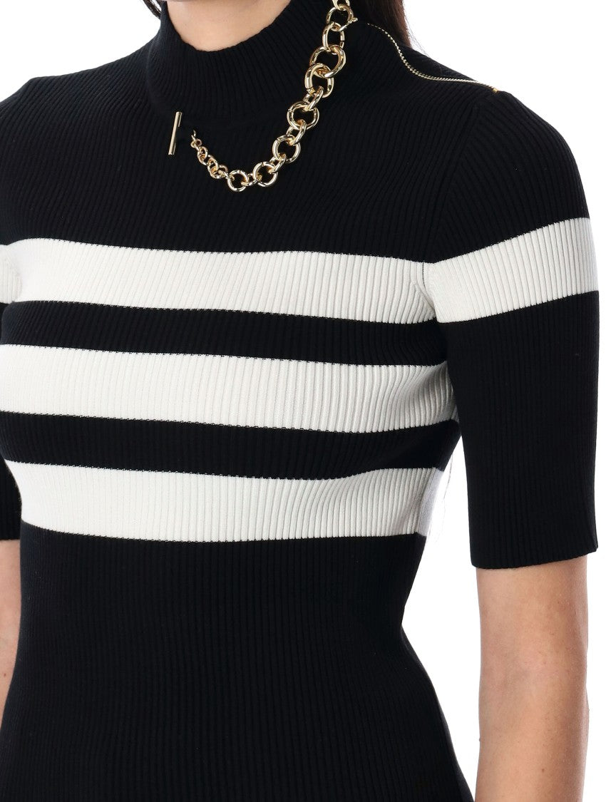 Jean Paul Gaultier Knitted Stripe Short Sleeve Knit