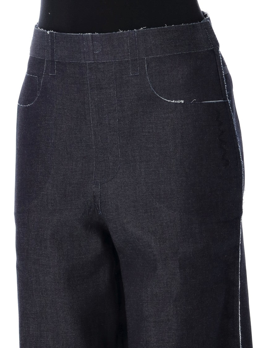 Marni Wide-Leg Denim Pants With High Waist