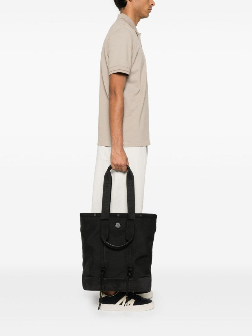 Moncler Black Structured Bag With Dual Handles