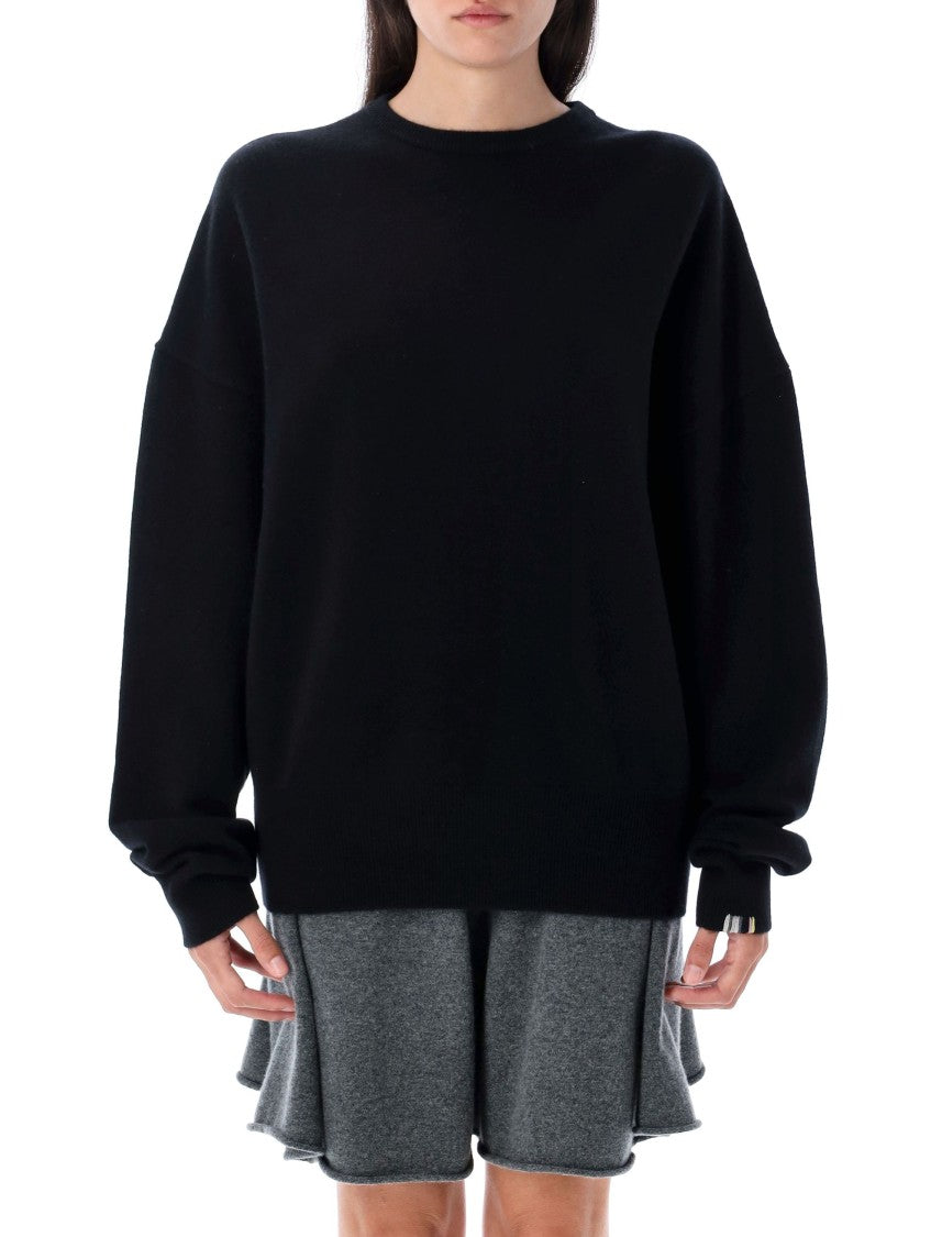 Extreme Cashmere Tes Relaxed Fit Black Long-Sleeved Pullover Sweater
