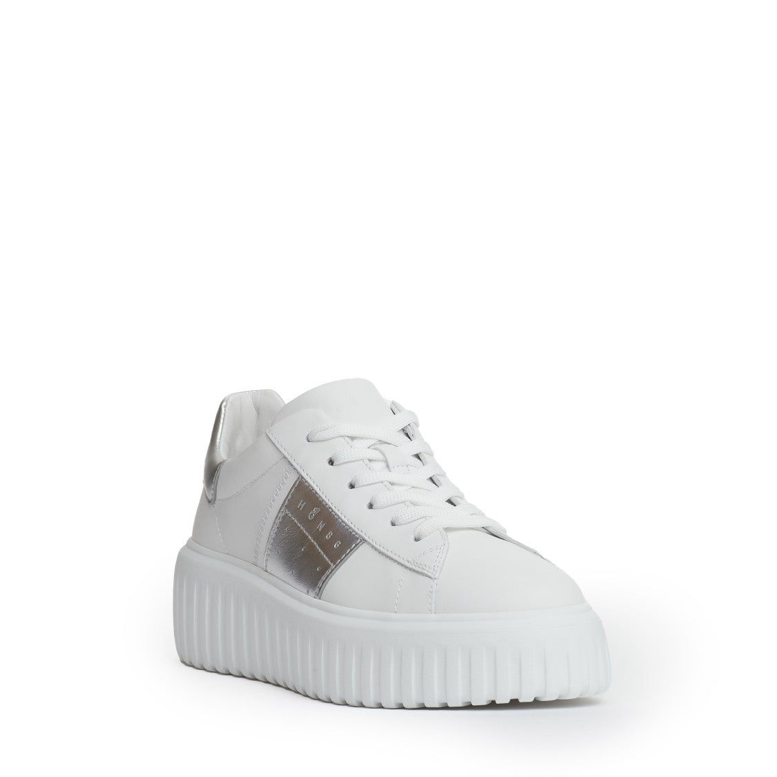 Hogan H Stripes Leather White Silver
