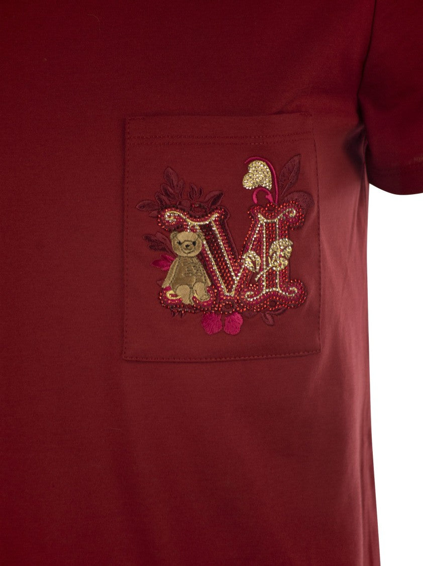 Max Mara Nunzio - Short-Sleeved T-Shirt With Pocket And Embroidery