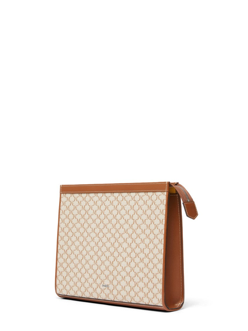 Max Mara Structured Rectangular Clutch With Detachable Chain Strap