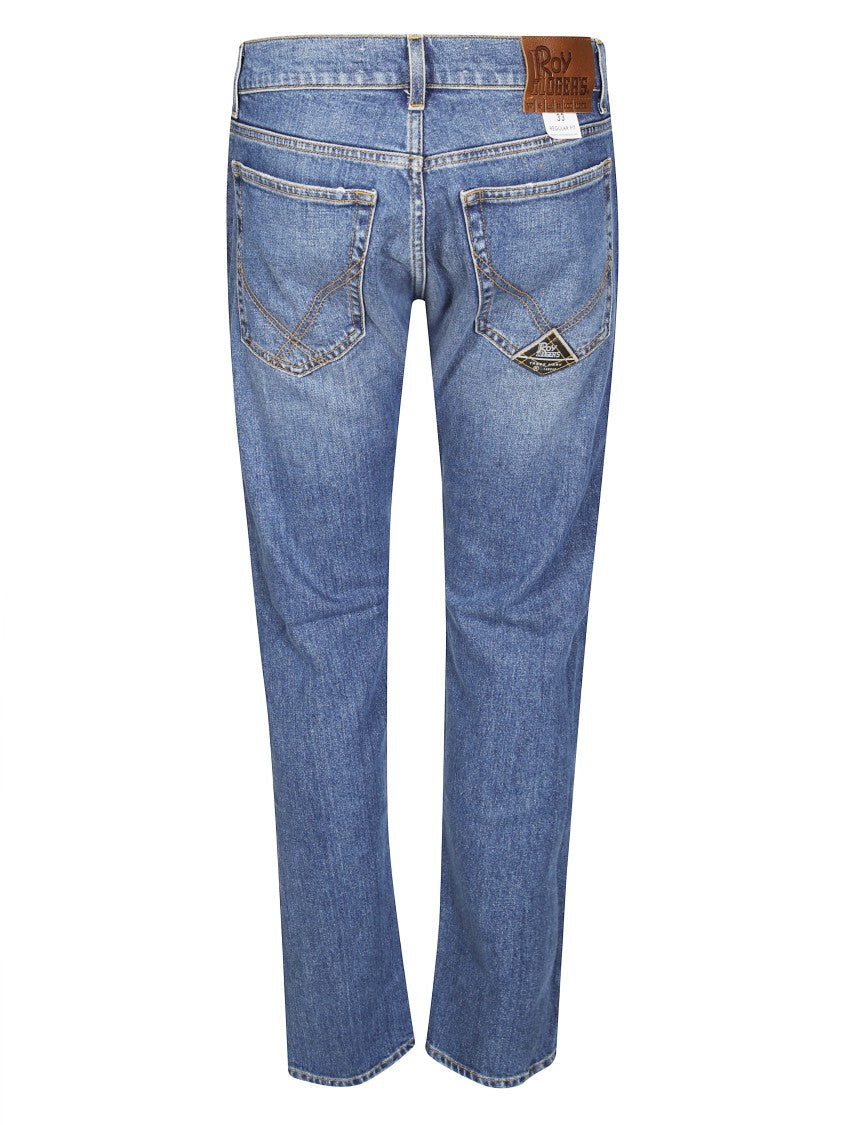 Roy Rogers Medium Blue Straight-Leg Denim Jeans