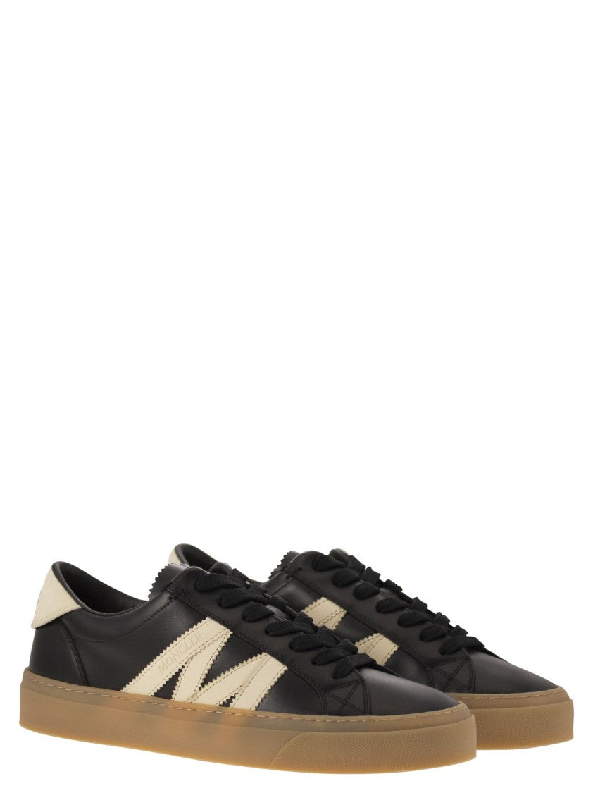 Moncler Monaco2 - Leather And Nubuck Sneakers.