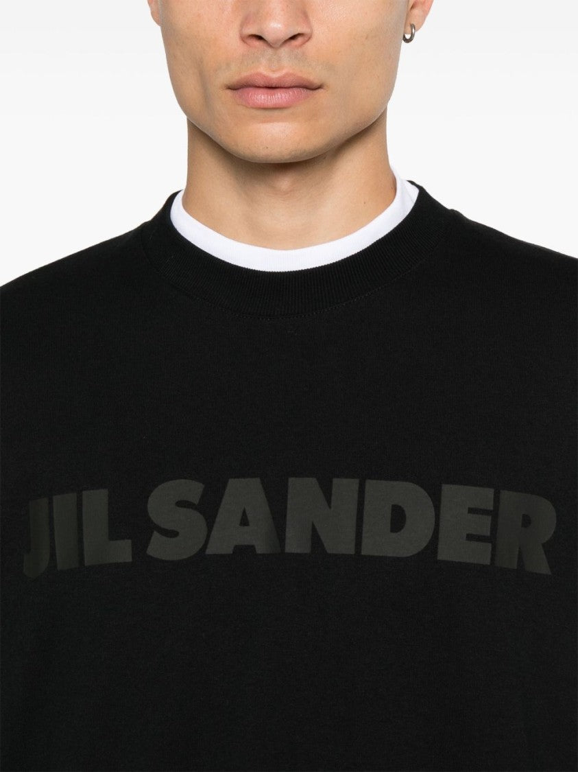 Jil Sander Black Cotton Long Sleeve T-Shirt