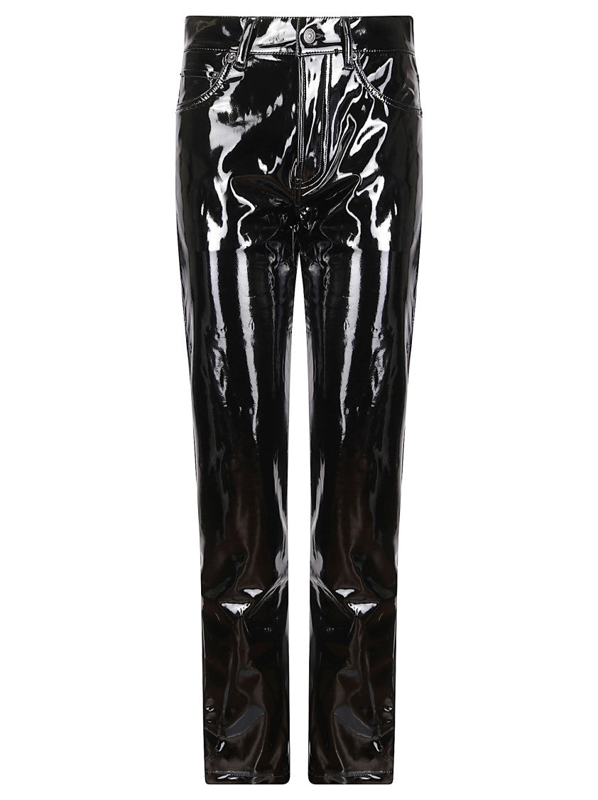 Fiorucci Women's Stretch Vinyl Straight Fit Trousers