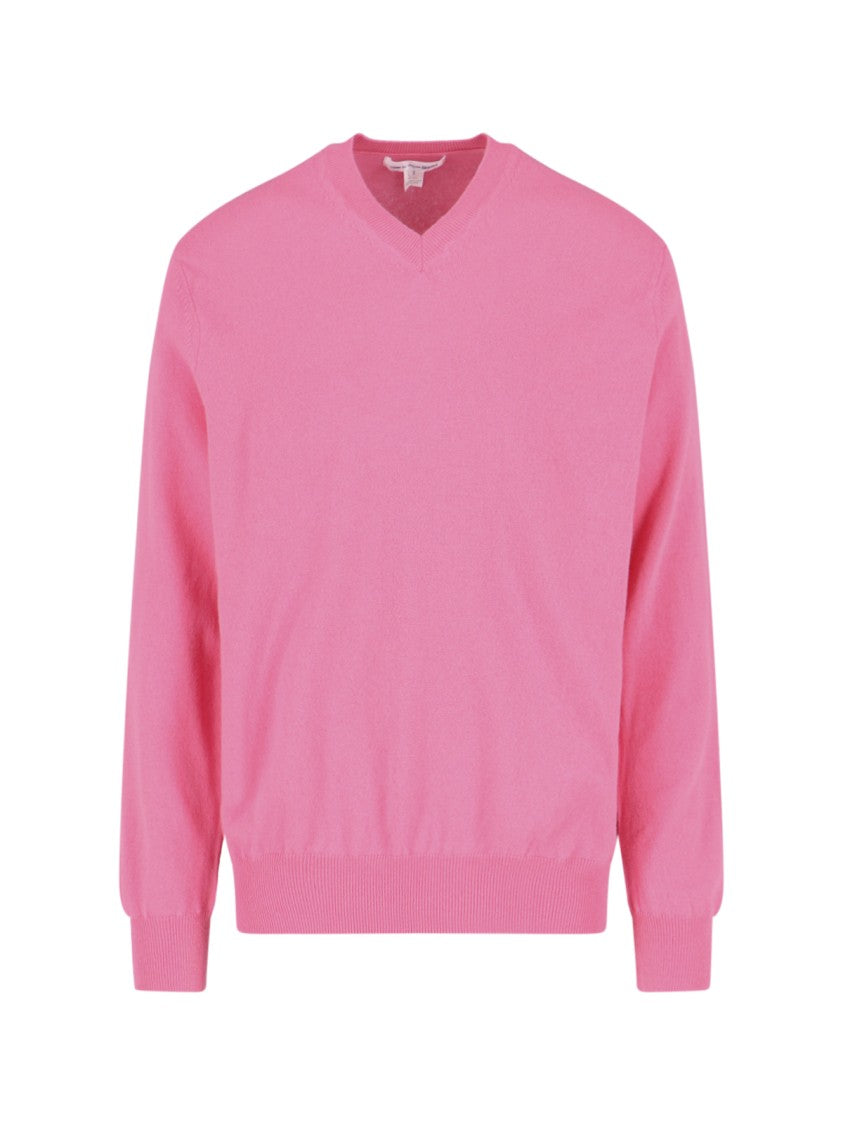 Comme Des Garçons V-Neck Wool Sweater